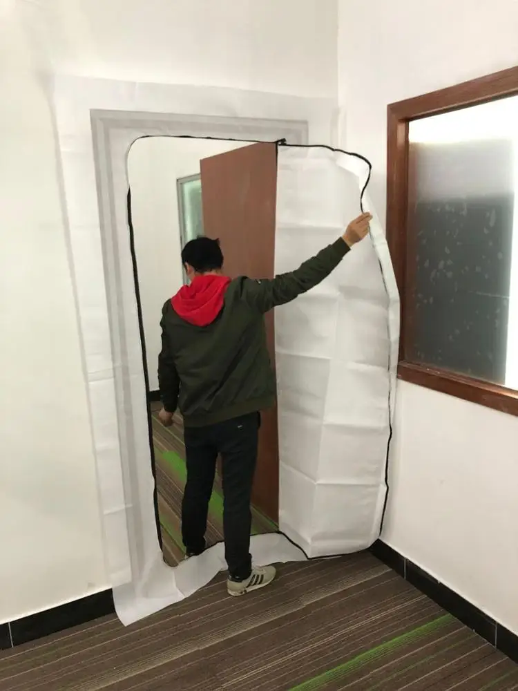Staubschutztur Zipper door LDPE U or Fleece C Dust Protection