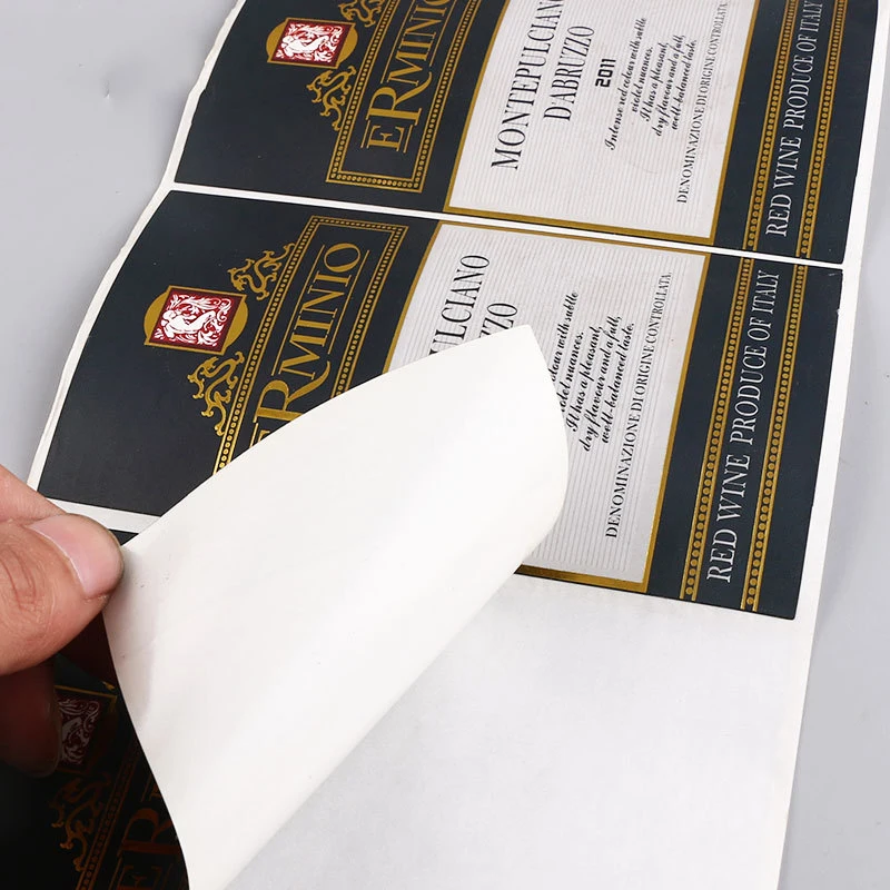 Label Waterproof Beverage Adhesive Sticker Gold Free Design Custom Luxury Datang Custom Size Accepted 1000pcs Offest Printing