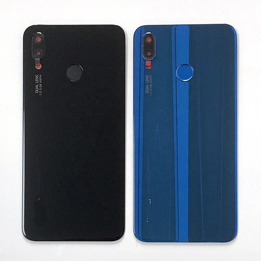 Original For Huawei P20 Lite Nova 3E Battery Cover Housing Case+Camera Frame+Fingerprint+Sticker For Huawei P20 Lite Back Glass