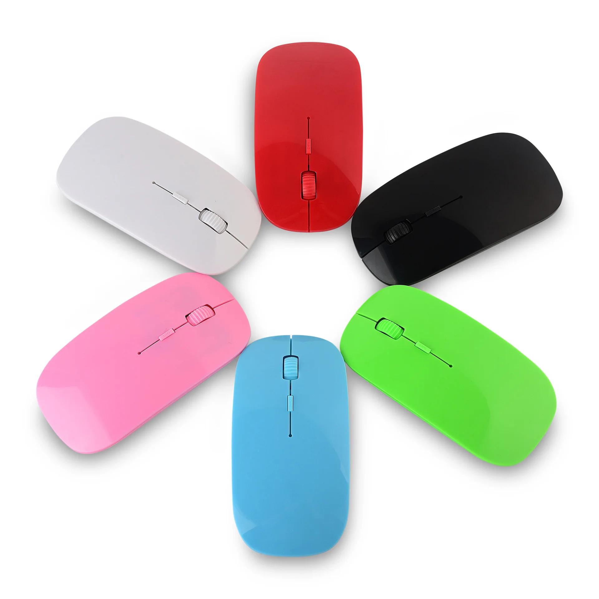 Hot 2.4G wireless ultra-thin mouse free LOGO cheap wireless mouse