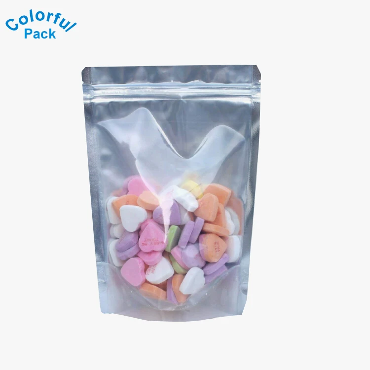 
Custom matt light food packaging zip lock silver mylar aluminum foil Plastic Bags 