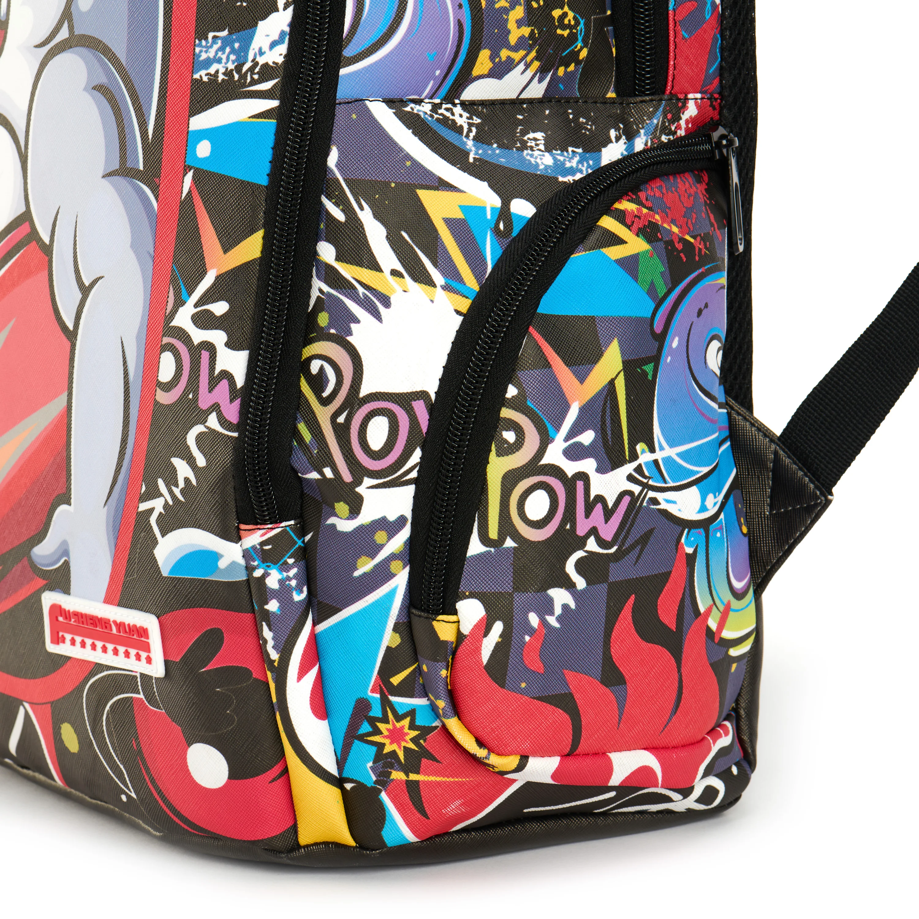 FSY Street Fashion Print Student Backpack for High School Trendy Cartoon Anime Design for Boys and Girls lightweight