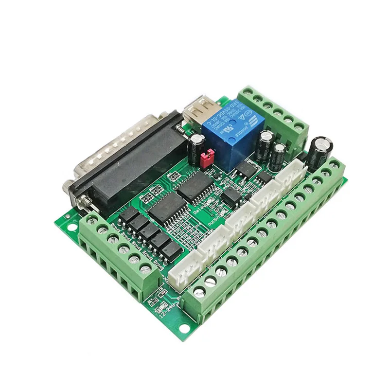 MACH3 engraving machine module 5 axis stepper motor driver interface board with optical coupling isolation