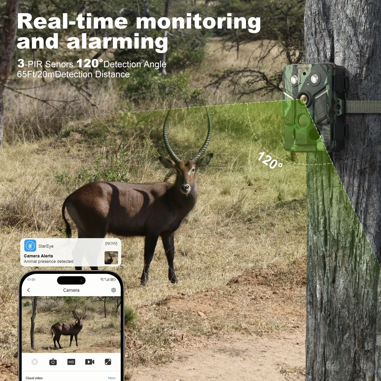 32MP HD hunting camera IP66 wild wireless outdoor camera for hunting,