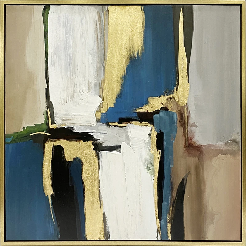 Inventively Designed Abstract Painting Art Infusing Bold Colors and Creative Patterns to Elevate