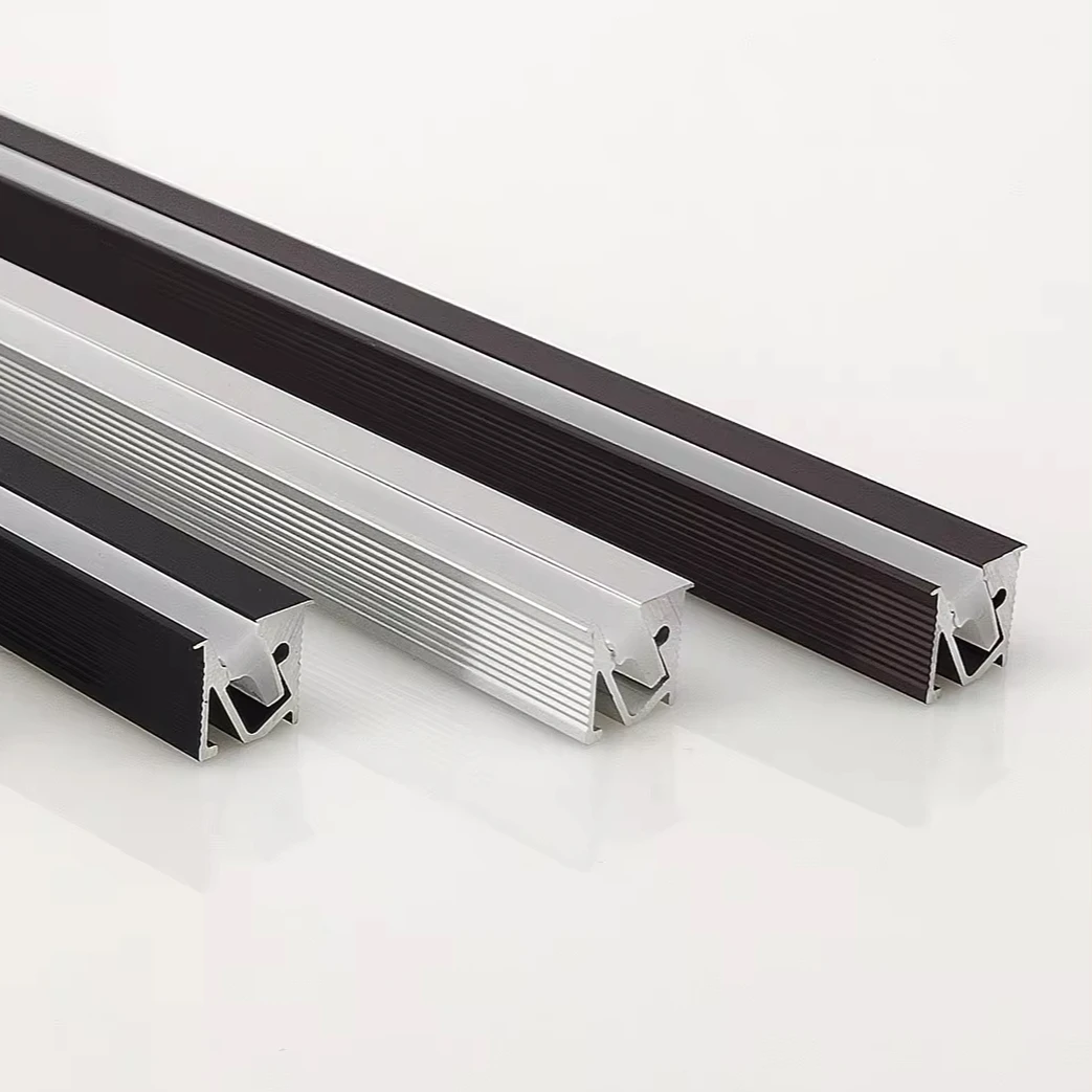 Anodized aluminum extruded LED strip lamp radiator channel diy interior lighting embedded LED profile