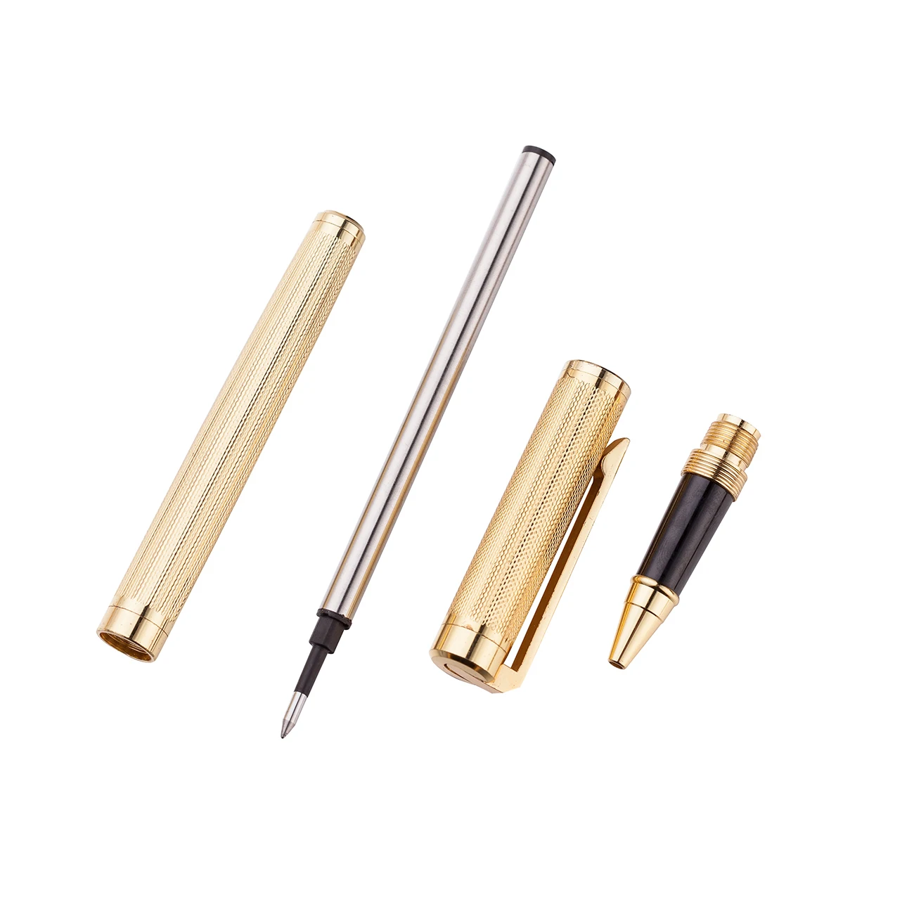 JH Brand Customized Luxury Gold Metal Pen Heavy Rose Gold Copper Roller Pen