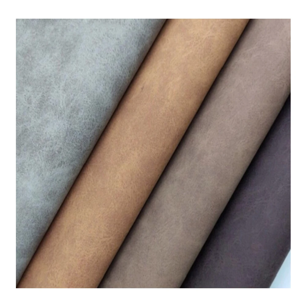 12x53Inch Vintage Soft Nubuck Suede PU Synthetic Craft Leather Fabric Rolls For Shoes Sewing Projects