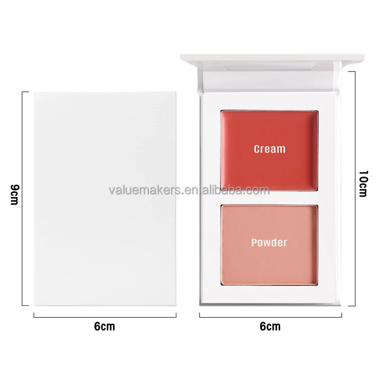 Private label 7 colors blush palette matte mineral contour blusher powder cream blush contour palette