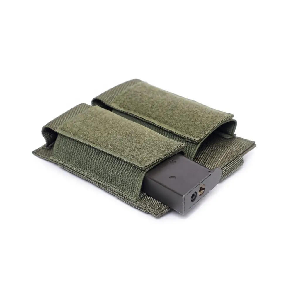 High quality durable 1000D polyester paintball tactical CS molle double magazine pouch
