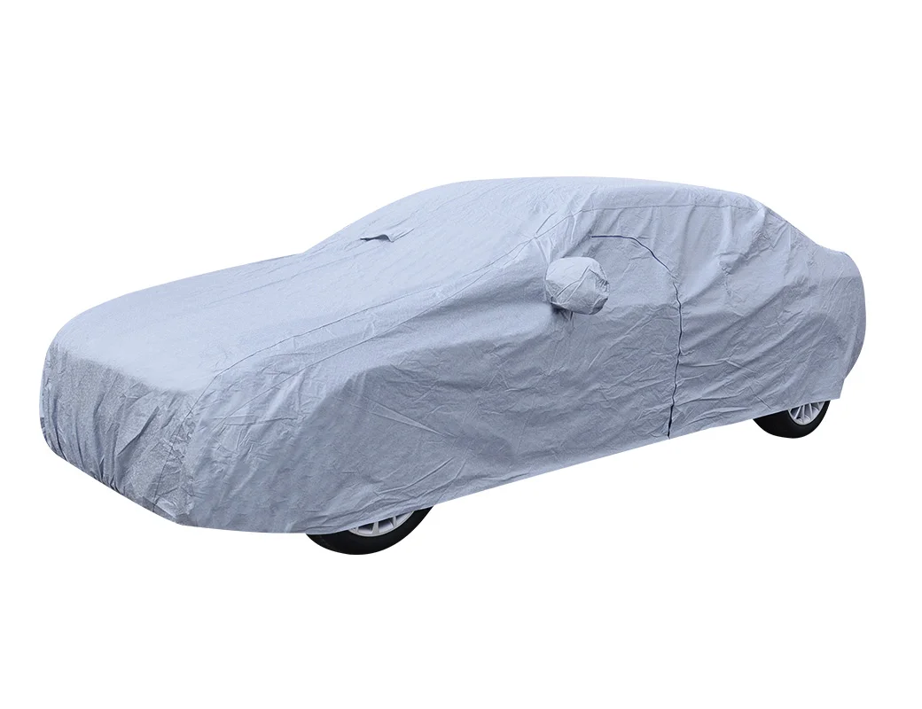 Waterproof snowproof windproof all weather scratch resistant aluminum+PEVA w.cotton outdoor Heavy Duty Car Cover for