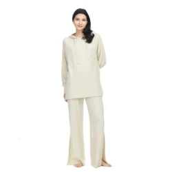 Manufacturers Winter Polyester Long Sleeve Fleece Pajama Sets For Women