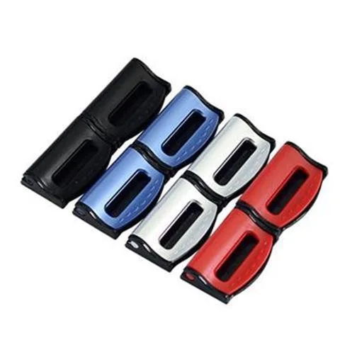 auto promotion small gifts 2 pieces per set universal comfortable ABS plastic car seat belt buckle holder tension clip adjuster