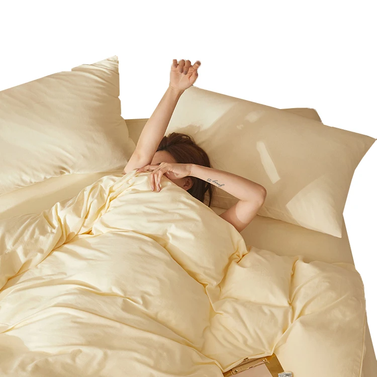 
luxury high quality bedding set solid color 4pcs comforter set bed cover 