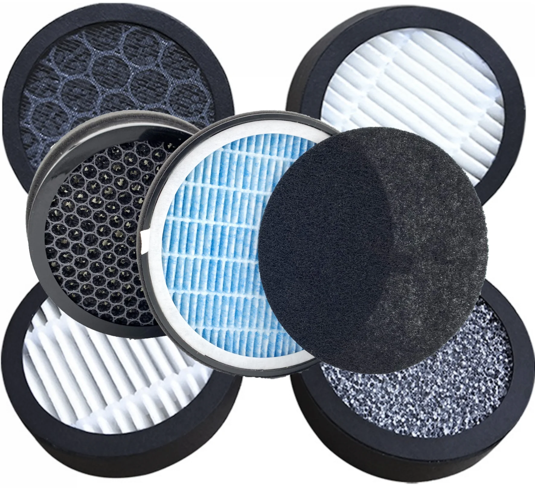Customize HEPA and Carbon Combined Air Filter HEPA Carbon Combined Filter Composite HEPA Carbon Filter for Air Purifier