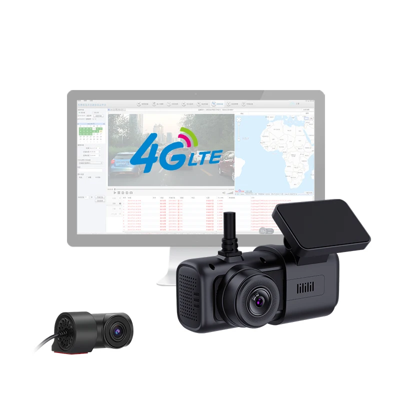 2CH 1080P Встроенная камера переднего обзора Len ADAS DMS GPS AI Автомобильная 4g видеорегистратор с 1 Кнопкой сигнализации