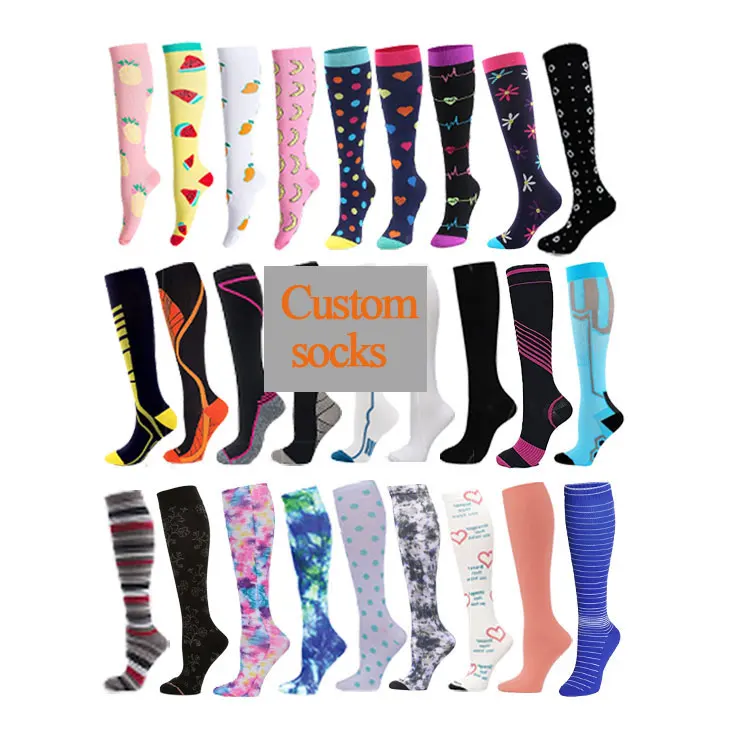 Long Five Finger Toe Mens Ski Compression Socks For Men And Women 20-30mmhg