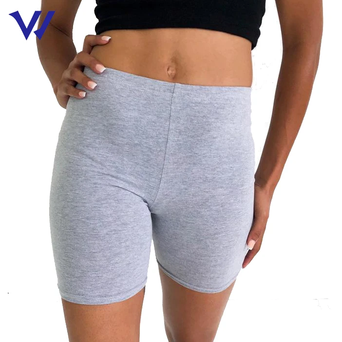 
Wholesale women cotton high waist cycling biker shorts sweat running workout sports shorts 