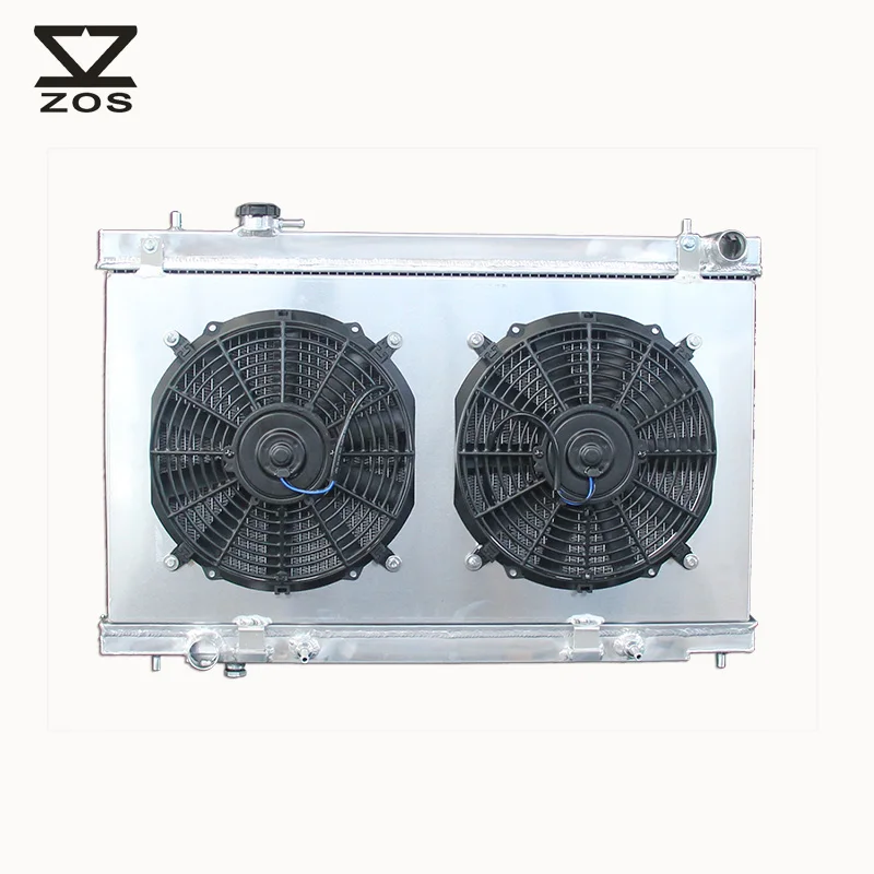 2576 Aluminum Radiator + Fan Shroud For Nissan 350Z 3.5 V6 03-06 VQ35DE