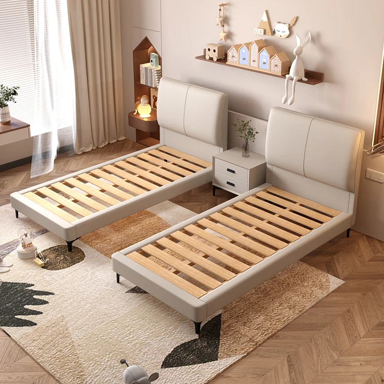 Modern 3 star hotel bedroom furnishings single double queen king size upholstered bed set headboard