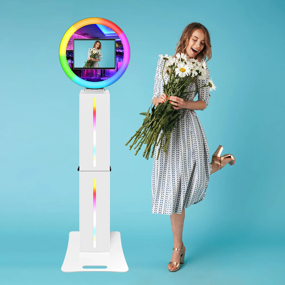 2024 Portable12.3 Inch win Photo Booth For Wedding Party Photo Booth Business  Custom Logo With Flight Case