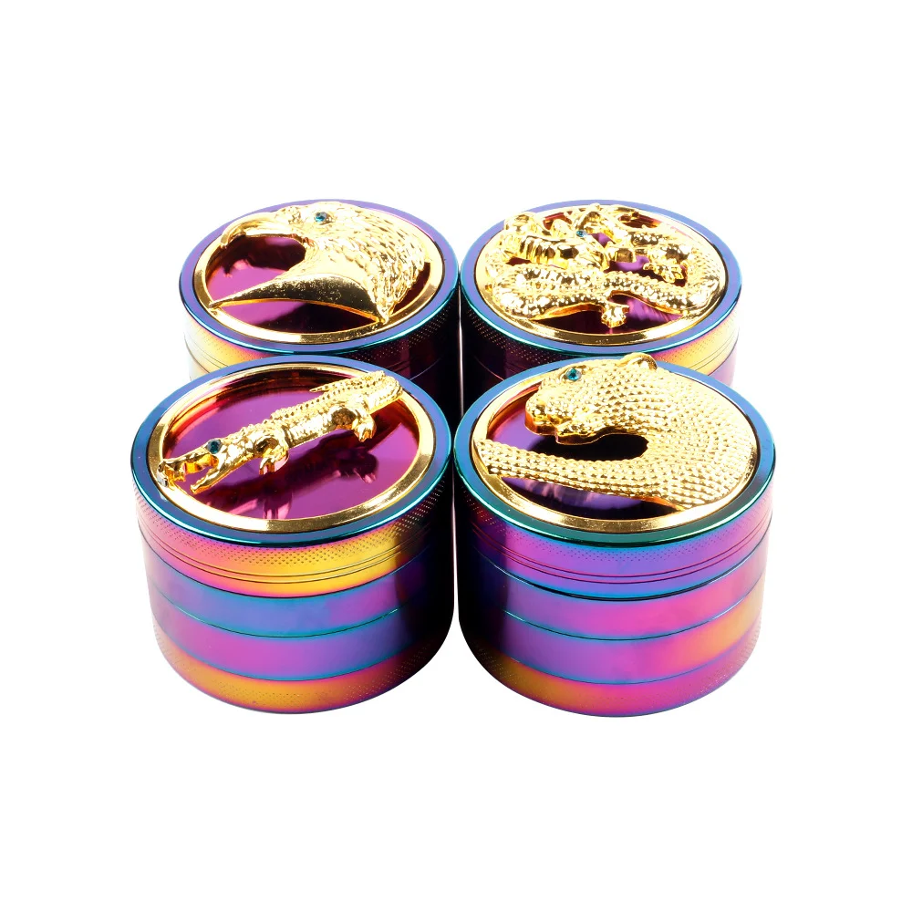 
factory wholesale price 4 Layers Zinc Alloy 40 or 50mm for Herb Grinder Smoking Accessories Smoke Shop Supplies 