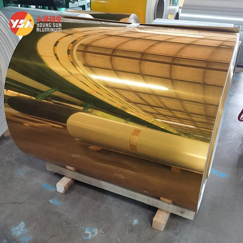 High Reflective Gold Silver Polished Mirror Aluminum Coil Roll Sheet Strip for Reflector Lighting