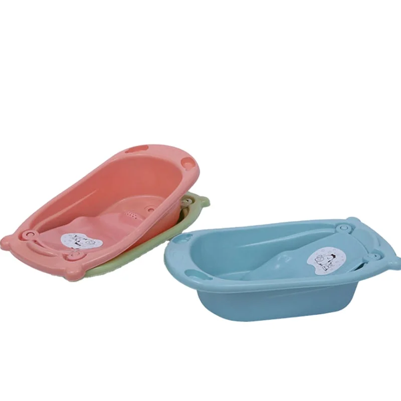 
High quality new design plastic baby bathtub with bath chair shampoo seat baby kids bath tub with drain 
