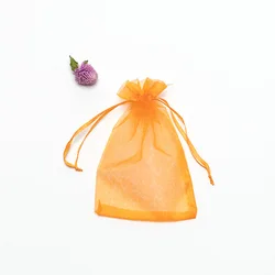 New design Drawstring small gift bag organza with custom logo packaging organza bags