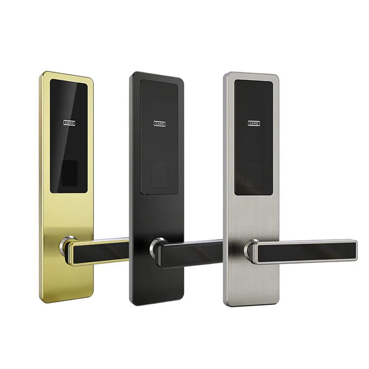modern hotel lock smart card reader hidden key entry door handles rfid hotel door lock