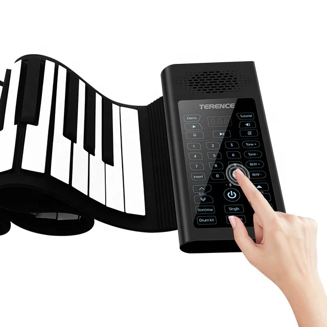Теренс палец сенсорный экран Hd 61 клавиши Roll Up гибкая Usb Midi фортепианная клавиатура