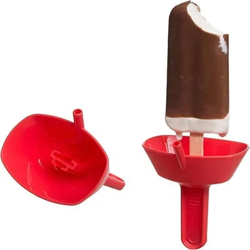 Ice Pop No Drop Drip Free Popsicle Holders 2 Slots Fit Standard Mess Free Frozen Treats Holder With Straw
