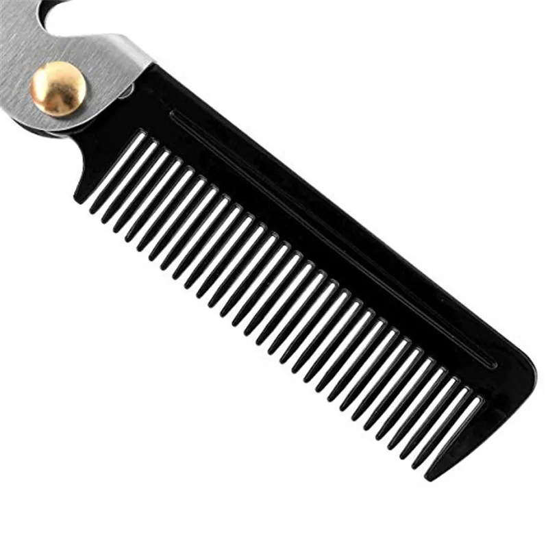 Stainless Steel Bottle Opener Comb Small Pocket Comb Mini Anti Static Beard Mustache Comb