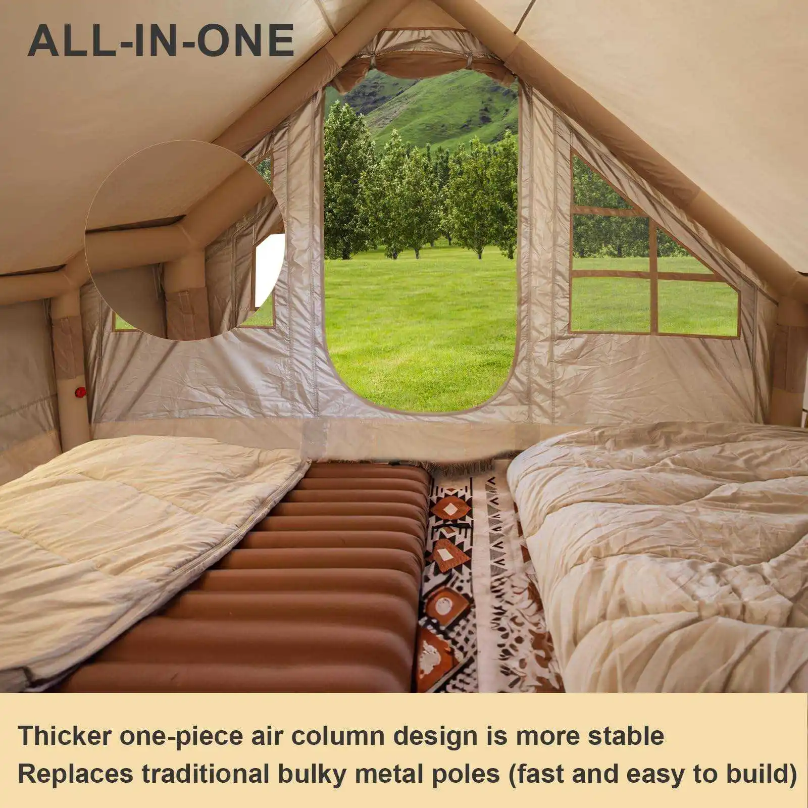 family 8 10 person blow up large en plein air blowup tent inflatable outdoor camping heavy duty inflatable house tent