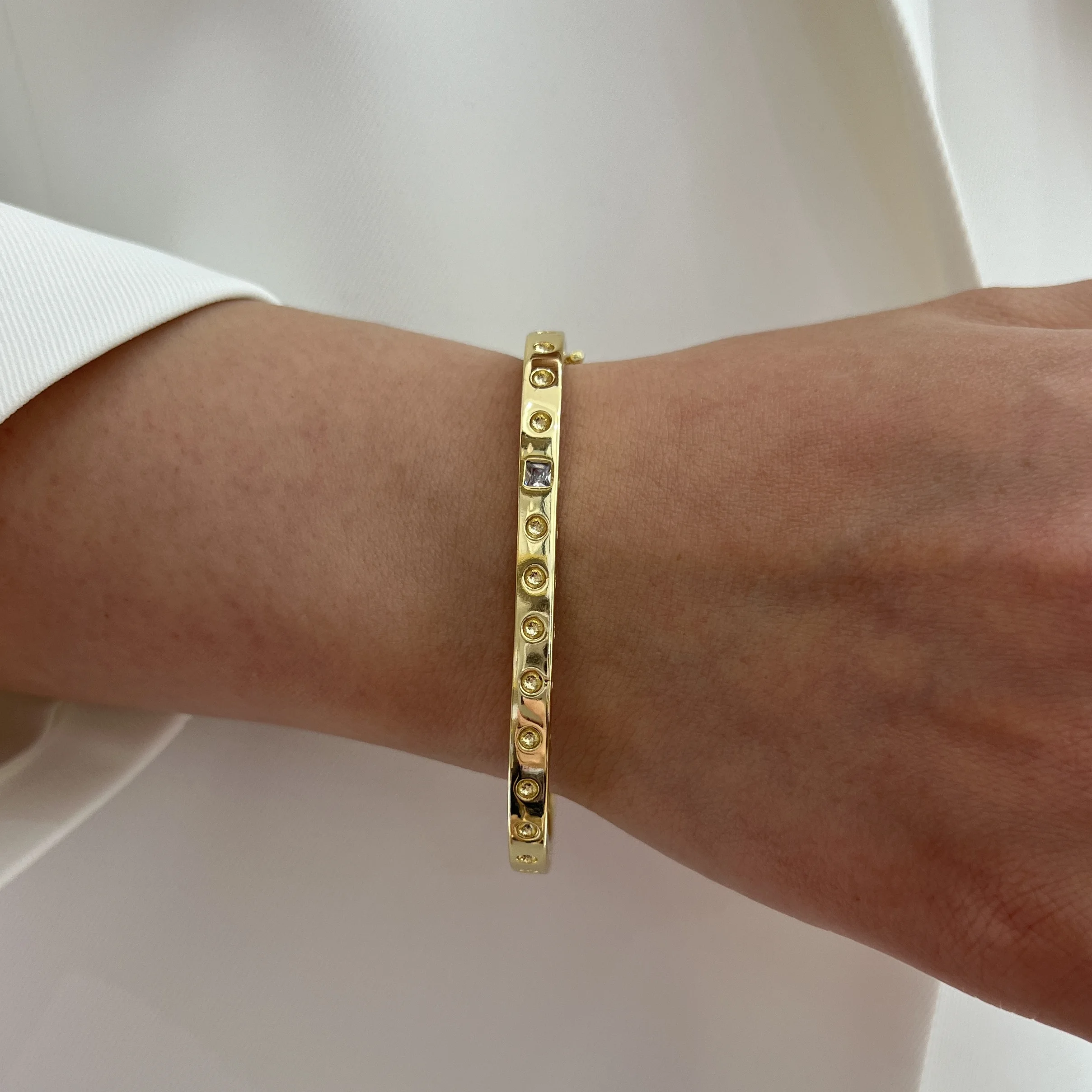 2024 INS HOT Fashion Trendy Jewelry Gold Bracelets Set Bangle Moissanite Diamond for Unisex Women Men Couples Friendship Gifts