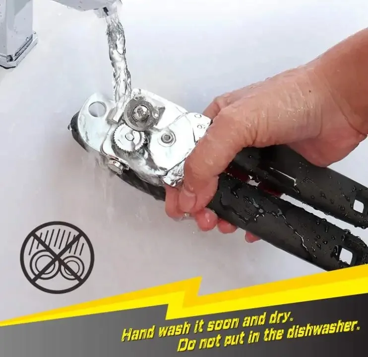 Private Label Multifunctional Smooth Edge Jar Opener and Soda Can Opener Stainless Steel Magnetic Opener with Packaged in Box