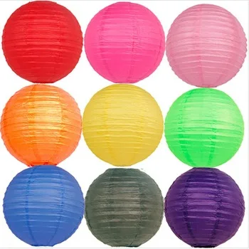 Лидер продаж, бумажный фонарь 10 дюймов, украшение для свадебной вечеринки, разноцветный круглый бумажный фонарь, товары для украшения вечеринки