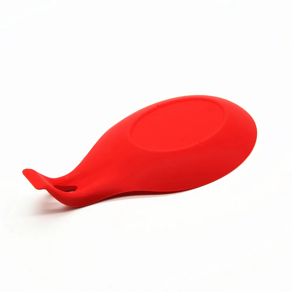 BHD Wholesale Non-stick BPA free Food Grade Kitchen Spoon Holder fork rest Flexible Silicone Spoon Rest