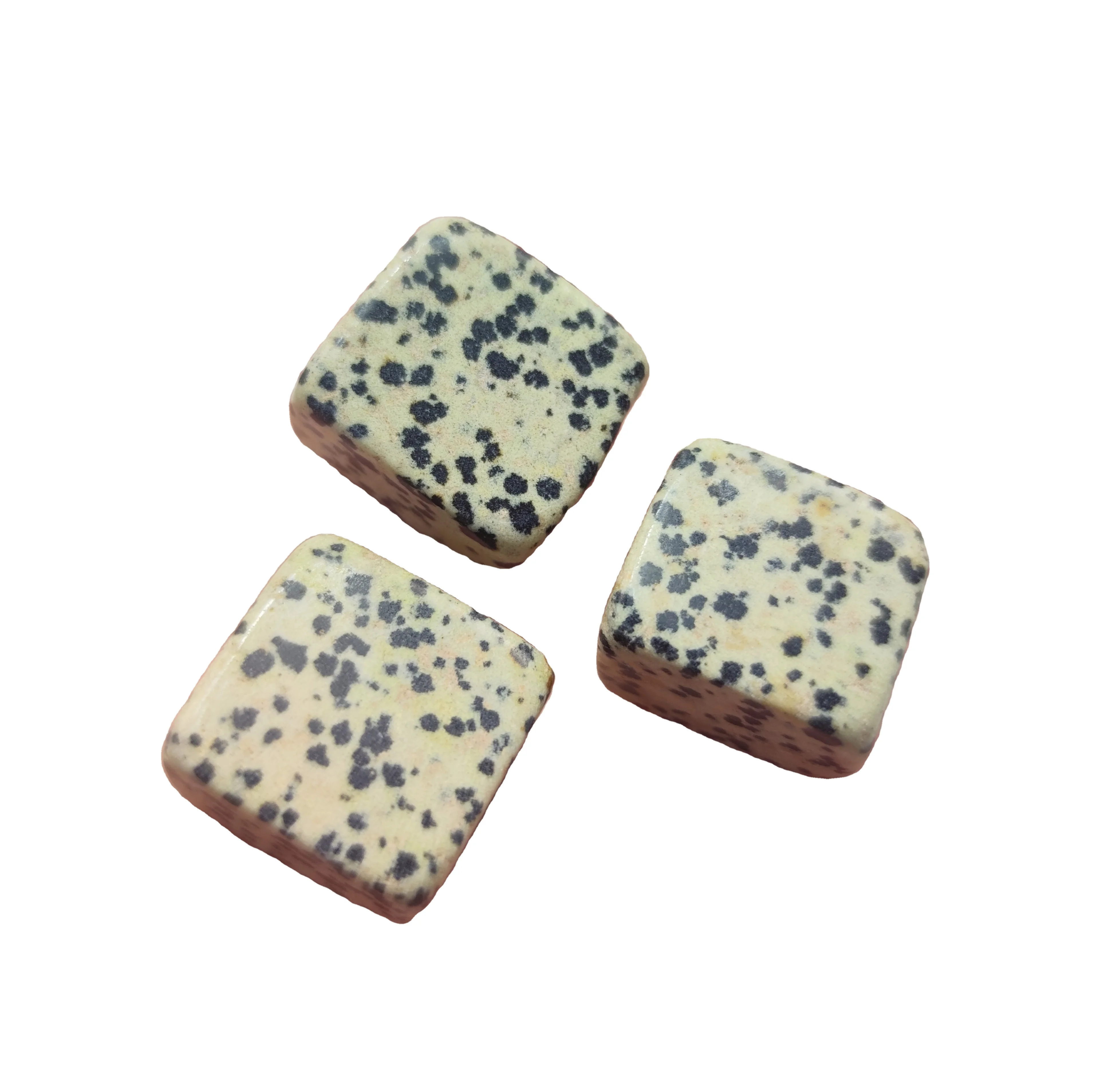 Crystal Healing Stones Natural Crystal Cube  Dalmatian Jasper Cube for DIY Decoration