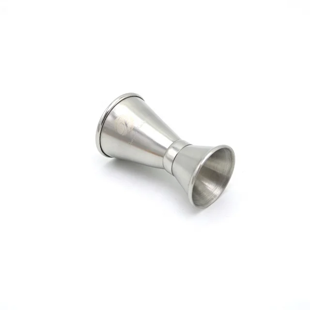 Профессиональный 0 5 oz/1oz для коктейлей из нержавеющей стали бармен Свернутый Край двойной веселки Shot чашка с серебряной лазерный логотип