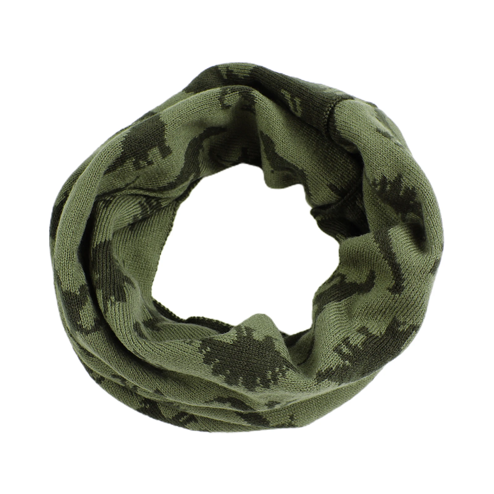 Dinosaur Round Scarf Boys Girls 100% Polyester Winter Warm Scarf Kids