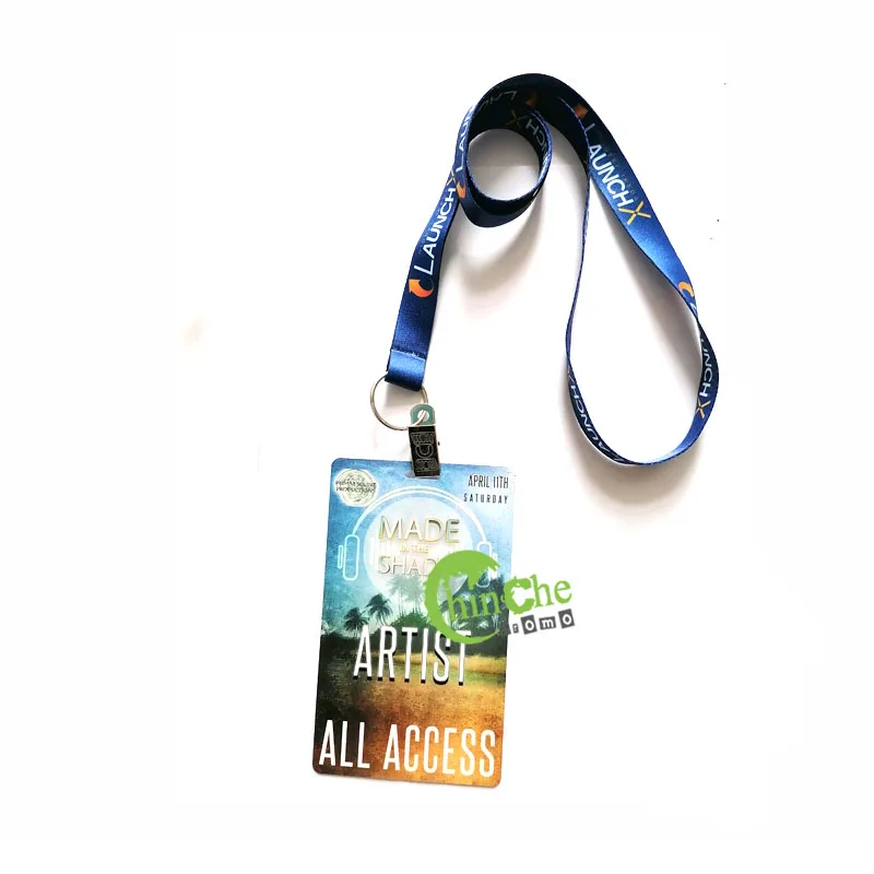 NO Minimum Plastic VIP Access Cards Backstage Passes Artist Passes Badge For Neck strap lanyard