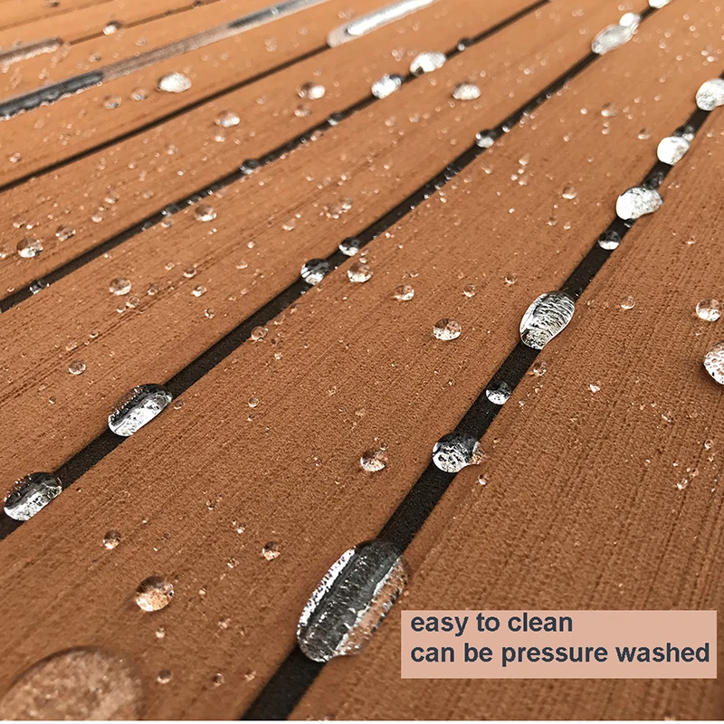 Ocean Eva Foam 3M Adhesive Faux Teak Sea Teak Carpet Decking Non Skid Waterproof Anti Uv Boat Marine Flooring