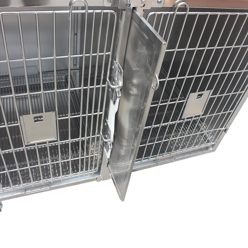 Suppliers Low Price Sale Big Size 2 Layer Stainless Steel Dog Cages Metal Kennels