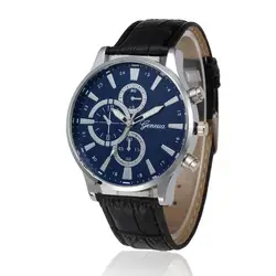 New Relojes men Watch 2013 Fashion Geneva Rose Gold Roman Leather Quartz Watch Men Dress Wristwatch Relogio Feminino Clock