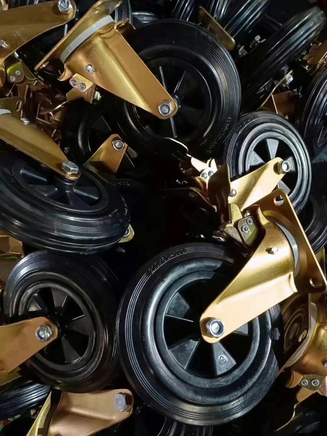 New style heavy duty steel castor wheel 6/8 inch industrial trolly wheel heavy duty caster