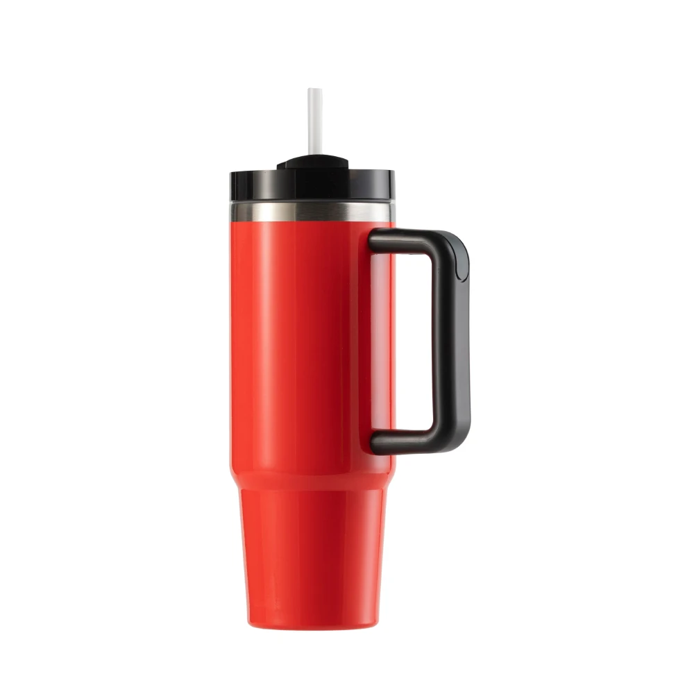 Wholesale Stainless Steel Double Wall Thermos Car Neon 30Oz Cups Tumbler With Handle Straw