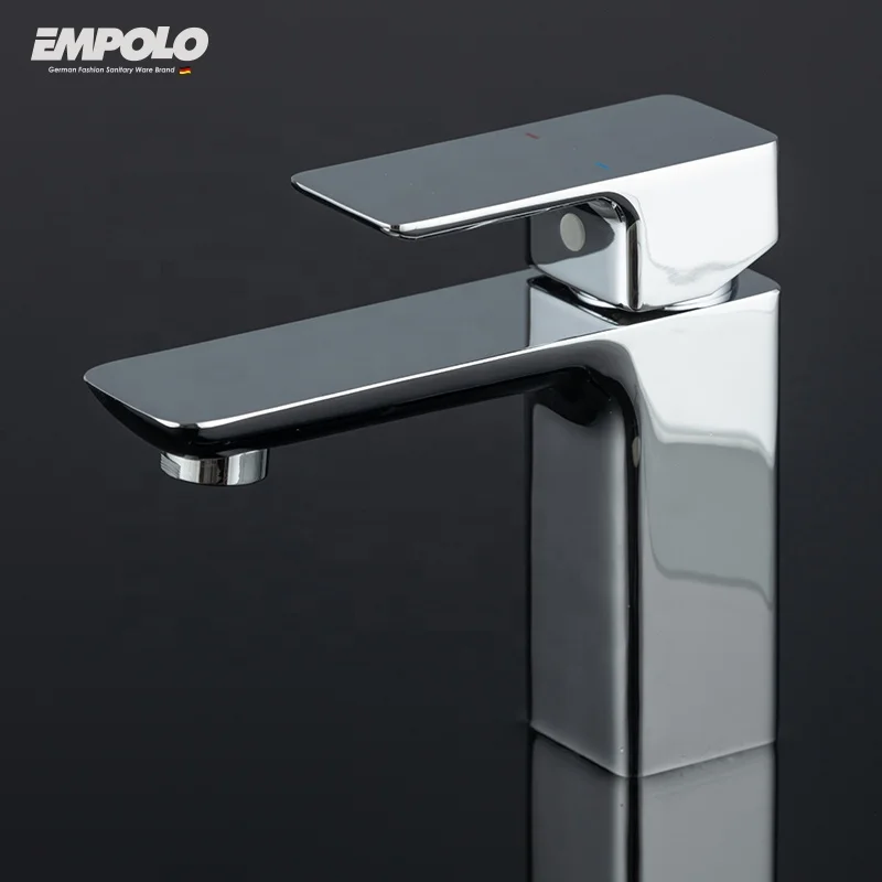 Empolo modern bathroom wc hotel apartment faucets mixers & taps Chrome plating sink water tap brass bibcock
