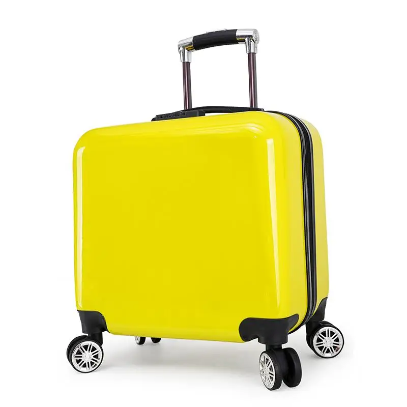 Promotional 18 Inch Kids Travel Luggage Customized Cartoon Logo Bright color Kids Baby Travel Suitcase Luggage