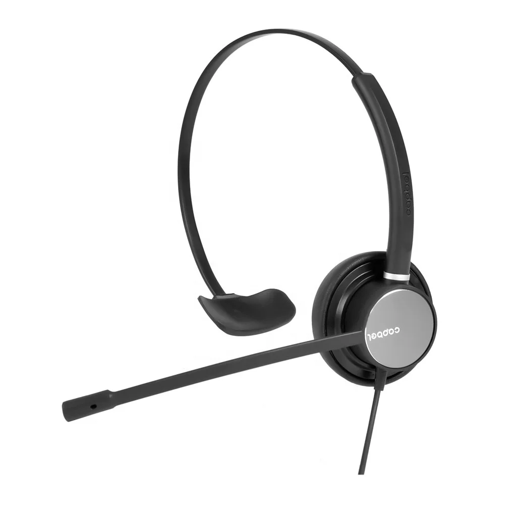 Customized Logo Single Ear Headphone Noise Cancelling Office Headsets for Call Centers Business Communication